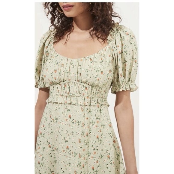 ASTR The Label Sage Ditsy Puff Sleeve Mini Dress – Size Small - Picture 2 of 6